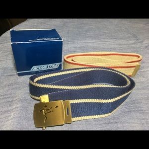 Vintage Avon 1984 Navy/Taupe Convertible Belts